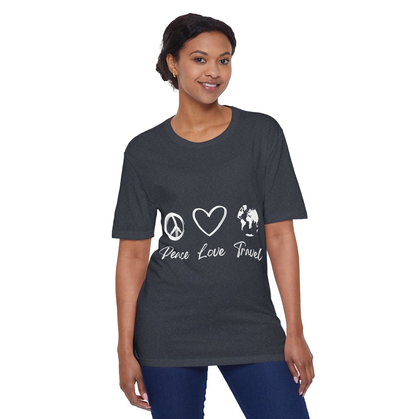 Peace Love Travel Unisex District® Re-Tee®