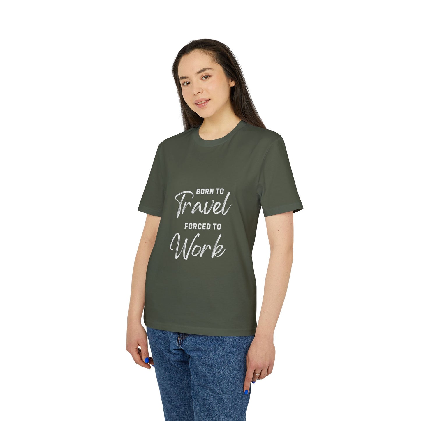Born to Travel forced to Work Unisex Creator 2.0 T-shirt