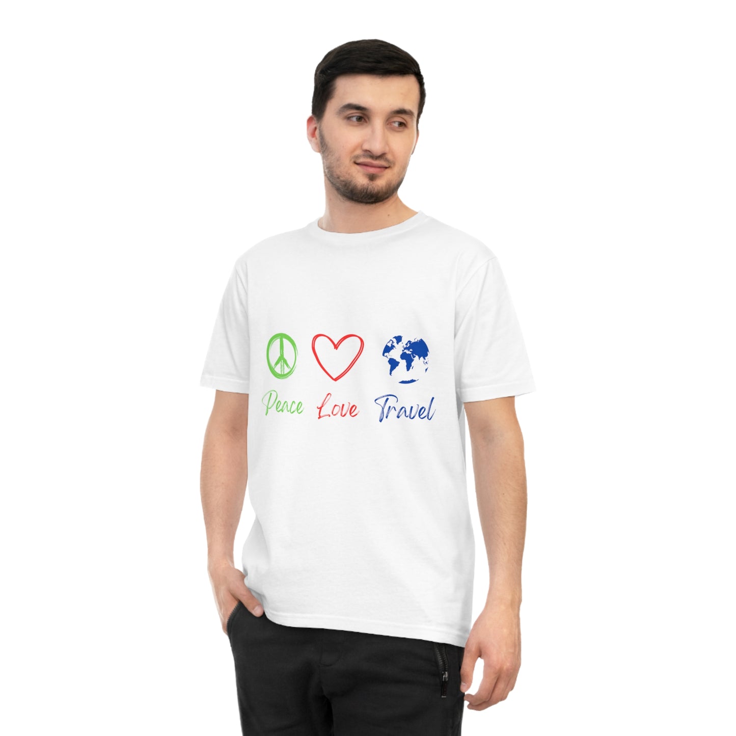 Peace Love Travel colored Unisex Classic Jersey T-shirt
