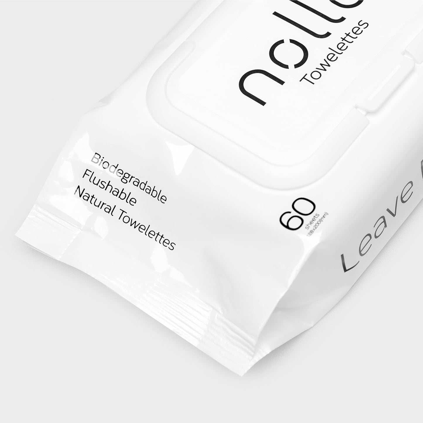 Nolla Flushable Wipes, 100% Plant-Based, Plastic-Free and Biodegradable