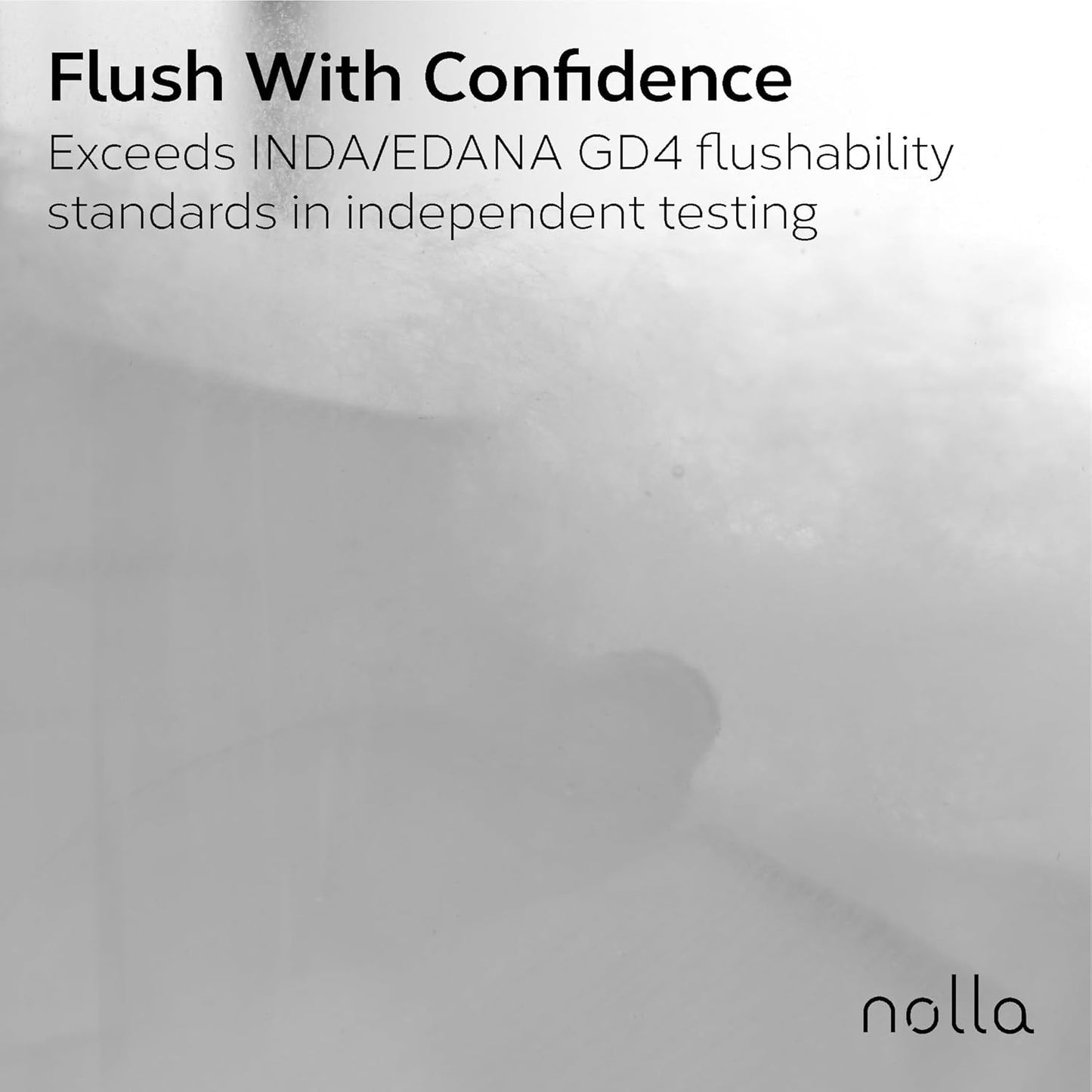 Nolla Flushable Wipes, 100% Plant-Based, Plastic-Free and Biodegradable